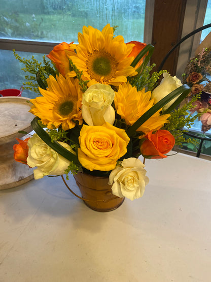 Sympathy Arrangement - Fall themed medium size