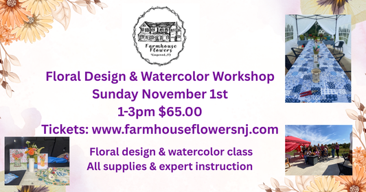 Fall Centerpiece & Watercolor Class November 1st 1-3pm