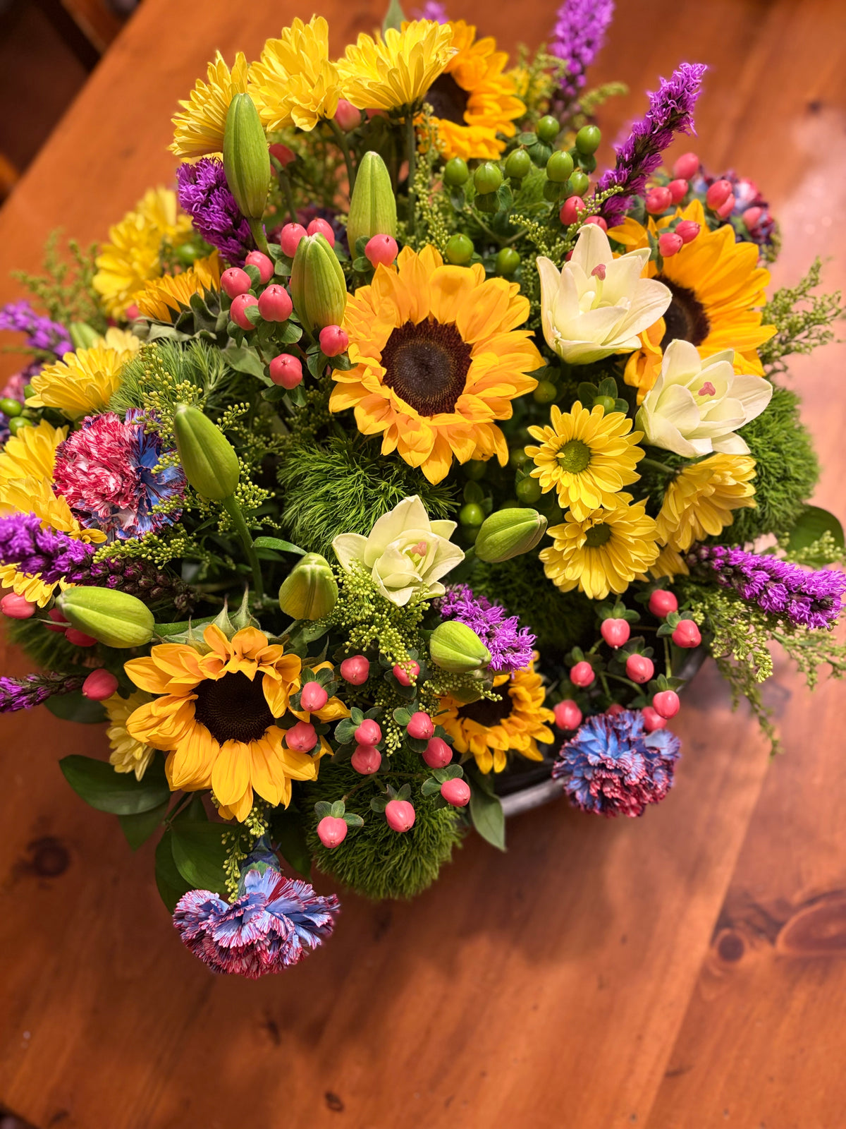 Sympathy Arrangement - Fall themed medium size