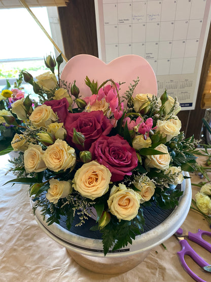 Mother’s Day Pink Heart arrangement