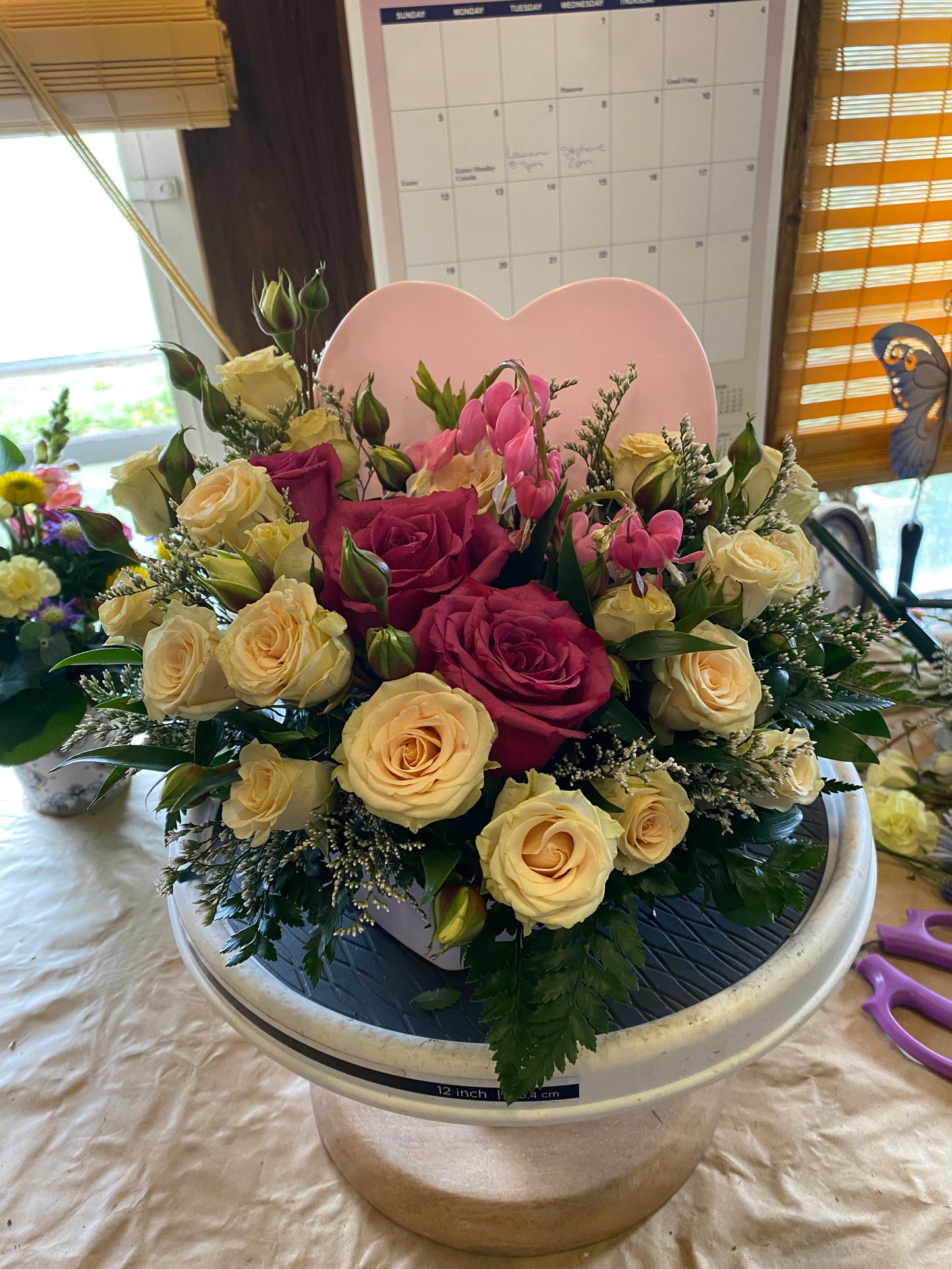 Mother’s Day Pink Heart arrangement